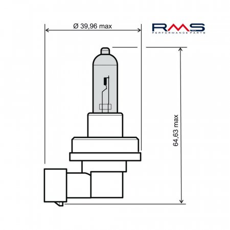 Izzó RMS 246510070 12V 35W, H8 kék