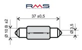 Izzó RMS 246510175 12V 5W, T11X39 S8.5 fehér