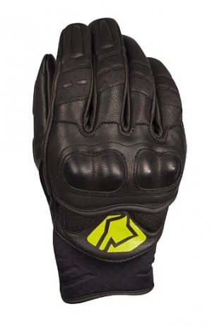 Short leather gloves YOKO BULSA black / yellow XXL (11)