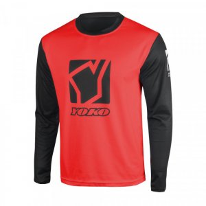 MX jersey kids YOKO SCRAMBLE black / red M