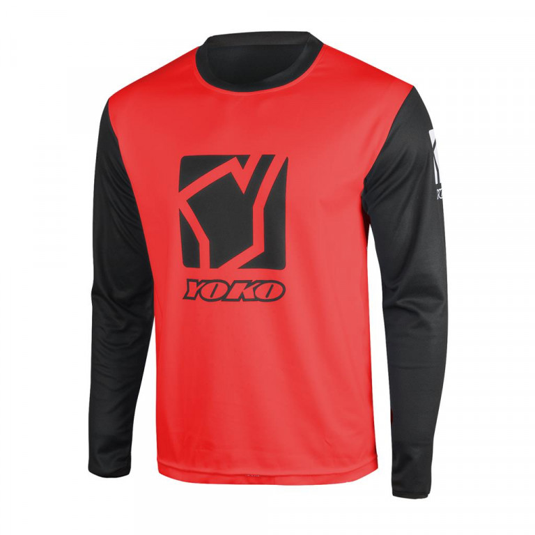 MX jersey kids YOKO SCRAMBLE black / red L