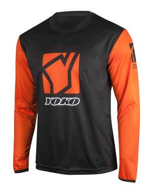 MX jersey kids YOKO SCRAMBLE black / orange M