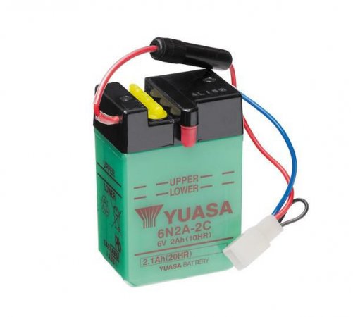 Conventional 6V battery NO ACID YUASA 6N2A-2C