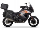 Complete set of SHAD TERRA TR40 adventure saddlebags and SHAD TERRA BLACK aluminium 48L topcase, inc SHAD KTM Super Adventure 1290 (R, S)