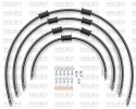 STANDARD Front brake hose kit Venhill YAM-6048F-BK POWERHOSEPLUS (4 tömlő egy készletben) Black hoses, chromed fittings