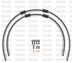 CROSSOVER Front brake hose kit Venhill KAW-6014FB-CB POWERHOSEPLUS (2 tömlő egy készletben) Carbon hoses, black fittings