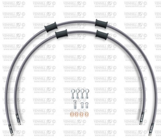 CROSSOVER Front brake hose kit Venhill SUZ-10013F POWERHOSEPLUS (2 tömlő egy készletben) Clear hoses, chromed fittings