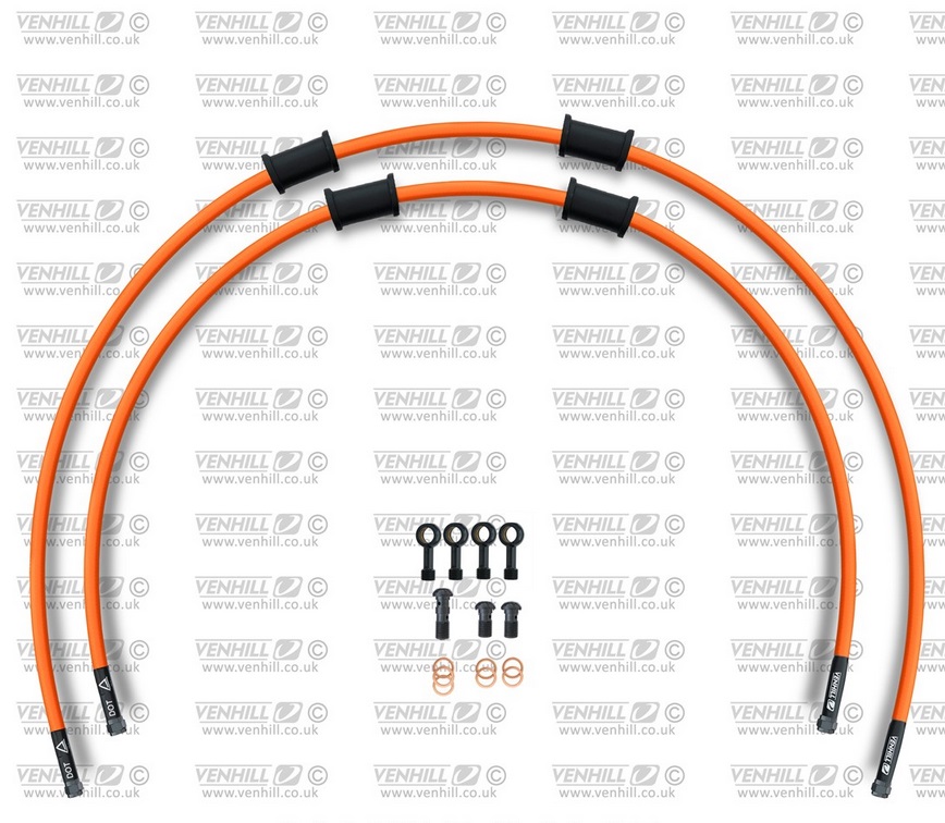 CROSSOVER Front brake hose kit Venhill SUZ-10018FB-OR POWERHOSEPLUS (2 tömlő egy készletben) Orange hoses, black fittings