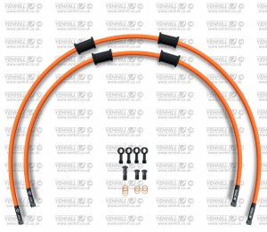 CROSSOVER Front brake hose kit Venhill KAW-6019FB-OR POWERHOSEPLUS (2 tömlő egy készletben) Orange hoses, black fittings