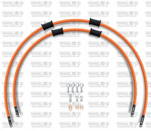 CROSSOVER Front brake hose kit Venhill SUZ-10018F-OR POWERHOSEPLUS (2 tömlő egy készletben) Orange hoses, chromed fittings