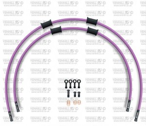 CROSSOVER Front brake hose kit Venhill KAW-7029FB-PU POWERHOSEPLUS (2 tömlő egy készletben) Purple hoses, black fittings