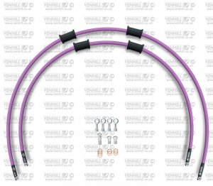 CROSSOVER Front brake hose kit Venhill KAW-6019F-PU POWERHOSEPLUS (2 tömlő egy készletben) Purple hoses, chromed fittings