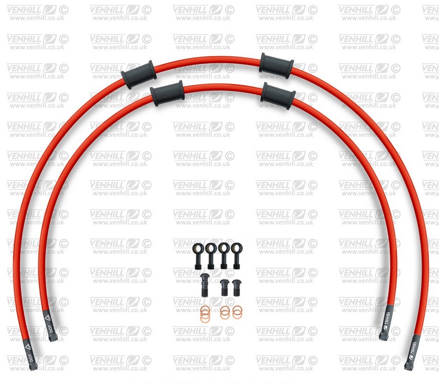 CROSSOVER Front brake hose kit Venhill SUZ-10018FB-RD POWERHOSEPLUS (2 tömlő egy készletben) Red hoses, black fittings