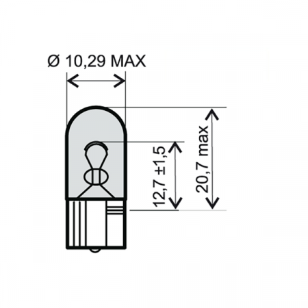 Lamp RMS 246510281 12V 5W T10 (10pcs)