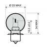 Lamp RMS 246510432 12V 20W, P26S fehér