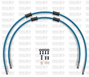 CROSSOVER Front brake hose kit Venhill SUZ-10013FB-TB POWERHOSEPLUS (2 tömlő egy készletben) Translucent blue hoses, black fittings