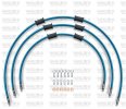 STANDARD Front brake hose kit Venhill YAM-10003F-TB POWERHOSEPLUS (3 tömlő egy készletben) Translucent blue hoses, chromed fittings