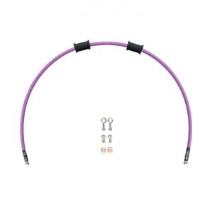Tömlő kuplunghoz Venhill POWERHOSEPLUS (1 tömlő egy készletben) Purple hoses, chrome fittings