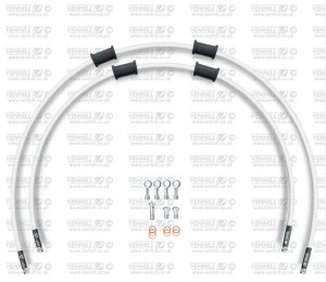 CROSSOVER Front brake hose kit Venhill KAW-6014F-WT POWERHOSEPLUS (2 tömlő egy készletben) White hoses, chromed fittings