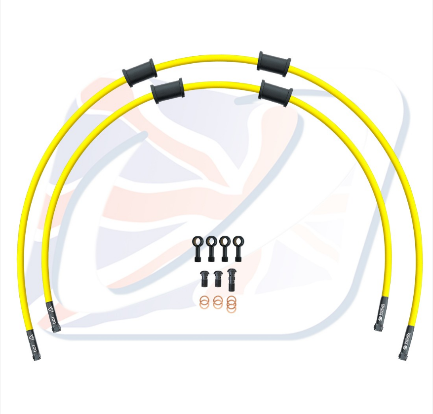 CROSSOVER Front brake hose kit Venhill SUZ-10013FB-YE POWERHOSEPLUS (2 tömlő egy készletben) Yellow hoses, black fittings